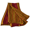 Sanskriti Vintage Indian Printed Sarees 100% Pure Crepe Silk Craft Fabric Sari