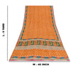 Sanskriti Vintage Saree Yellow Pure Crepe Silk Abstract Printed Sari 6Yd Fabric