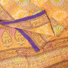 Sanskriti Vintage Sari 100% Ren Crepe Silke Trykt Bæredygtigt Stof 5 Yard Håndlavet Sari