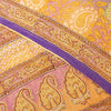 Sanskriti Vintage Sari 100% Ren Crepe Silke Trykt Bæredygtigt Stof 5 Yard Håndlavet Sari