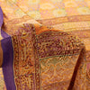 Sanskriti Vintage Sari 100% Ren Crepe Silke Trykt Bæredygtigt Stof 5 Yard Håndlavet Sari