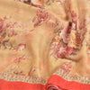 Sanskriti Vintage beige Sarees Poly Georgette Printed Sari Craft Sustainable Fabric