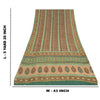 Sanskriti Vintage Sarees Brown Pure Georgette Silk Printed Sari 5yd Craft Fabric