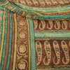 Sanskriti Vintage Sarees Brown Pure Georgette Silk Printed Sari 5yd Craft Fabric