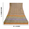 Sanskriti Vintage Green Sarees Pure Georgette Hand Block Print 5+YD Textile Sari