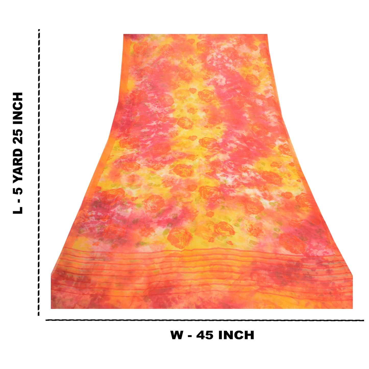 Sanskriti Vintage Red Sarees Blend Georgette Digital Printed Sari Craft Fabric