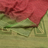 Sanskriti Vintage Red Sarees Pure Chiffon Silk Printed Sari Soft Craft Sustainable Fabric