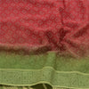 Sanskriti Vintage Red Sarees Pure Chiffon Silk Printed Sari Soft Craft Sustainable Fabric