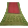 Sanskriti Vintage Red Sarees Pure Chiffon Silk Printed Sari Soft Craft Sustainable Fabric