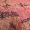 Sanskriti Vintage Pink Sarees Blend Georgette Printed Sari Craft 5 Yard Sustainable Fabric