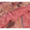 Sanskriti Vintage Pink Sarees Blend Georgette Printed Sari Craft 5 Yard Sustainable Fabric