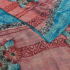 Sanskriti Vintage Blue Sarees Pure Georgette Silk Printed Sari Craft Sustainable Fabric