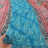 Sanskriti Vintage Blue Sarees Pure Georgette Silk Printed Sari Craft Sustainable Fabric