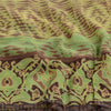 Sanskriti Vintage Green Sarees Pure Georgette Geometric Printed Sari 5+yd Fabric