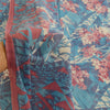 Sanskriti Vintage Pure Georgette Silk Sarees Blue Printed Sari 5yd Craft Sustainable Fabric
