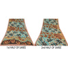 Sanskriti Vintage Multi Pure Georgette Silk Sarees Printed Sari 5yd Craft Fabric