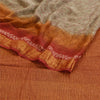 Sanskriti Vintage Olive Green Pure Georgette Silk Sarees Print Sari Craft Sustainable Fabric