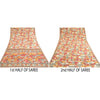 Sanskriti Vintage Sari Mose Crepe Printed Red Sarees 5 Yd Indian Soft Craft Fabric Home Decor, Women Floral Outfit, Silk Scrap