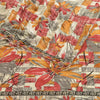 Sanskriti Vintage Sari Mose Crepe Printed Red Sarees 5 Yd Indian Soft Craft Fabric Home Decor, Women Floral Outfit, Silk Scrap