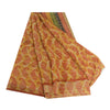 Sanskriti Vintage Saffron Pure Georgette Silk Sarees Printed Sari Craft Fabric