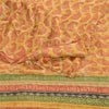 Sanskriti Vintage Saffron Pure Georgette Silk Sarees Printed Sari Craft Fabric
