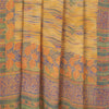 Sanskriti Vintage Orange Pure Chiffon Silk Sarees Print Sari Mukesh Craft Sustainable Fabric
