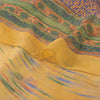 Sanskriti Vintage Orange Pure Chiffon Silk Sarees Print Sari Mukesh Craft Sustainable Fabric