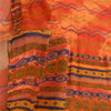 Sanskriti Vintage Rusty Orange Pure Chifffon Silk Sarees Print Sari Craft Sustainable Fabric