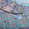 Sanskriti Vintage Blue Pure Georgette Silk Sarees Printed Sari 5yd Craft Sustainable Fabric