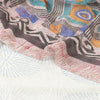 Sanskriti Vintage Blue Pure Georgette Silk Sarees Printed Sari 5yd Craft Sustainable Fabric