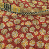 Sanskriti Vintage 100% Pure Georgette Silk Red Sarees Printed Sarees 5Yd Craft Fabric Bohemian Fabric For Dressmaking,Upcyclers