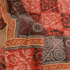 Sanskriti Vintage Red Sarees Printed Pure Georgette Silk Sari 6yd Sewing Fabric