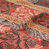 Sanskriti Vintage Red Sarees Printed Pure Georgette Silk Sari 6yd Sewing Fabric