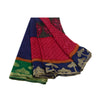 Sanskriti Vintage Hot Pink Woven Print Sarees Blend Georgette Sari Craft Fabric