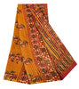 Sanskriti Vintage Red Indian Sarees Blend Georgette Sari Printed Woven Sustainable Fabric