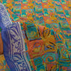 Sanskriti Vintage Multi Sarees Pure Georgette Silk Sari Printed 5yd Craft Sustainable Fabric