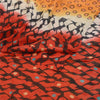 Sanskriti Vintage Red Sarees Pure Georgette Silk Sari Printed 5yd Craft Sustainable Fabric