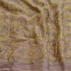 Sanskriti Vintage Purple Indian Sarees Chiffon Printed Sari Soft Craft Sustainable Fabric