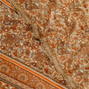 Sanskriti Vintage Sari Georgette Orange Indian Printed Sarees 5 Yd Soft Craft Fabric Create-Floral Dresses, Kaftans, Skirts, Tops