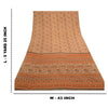 Sanskriti Vintage Sari Georgette Orange Indian Printed Sarees 5 Yd Soft Craft Fabric Create-Floral Dresses, Kaftans, Skirts, Tops
