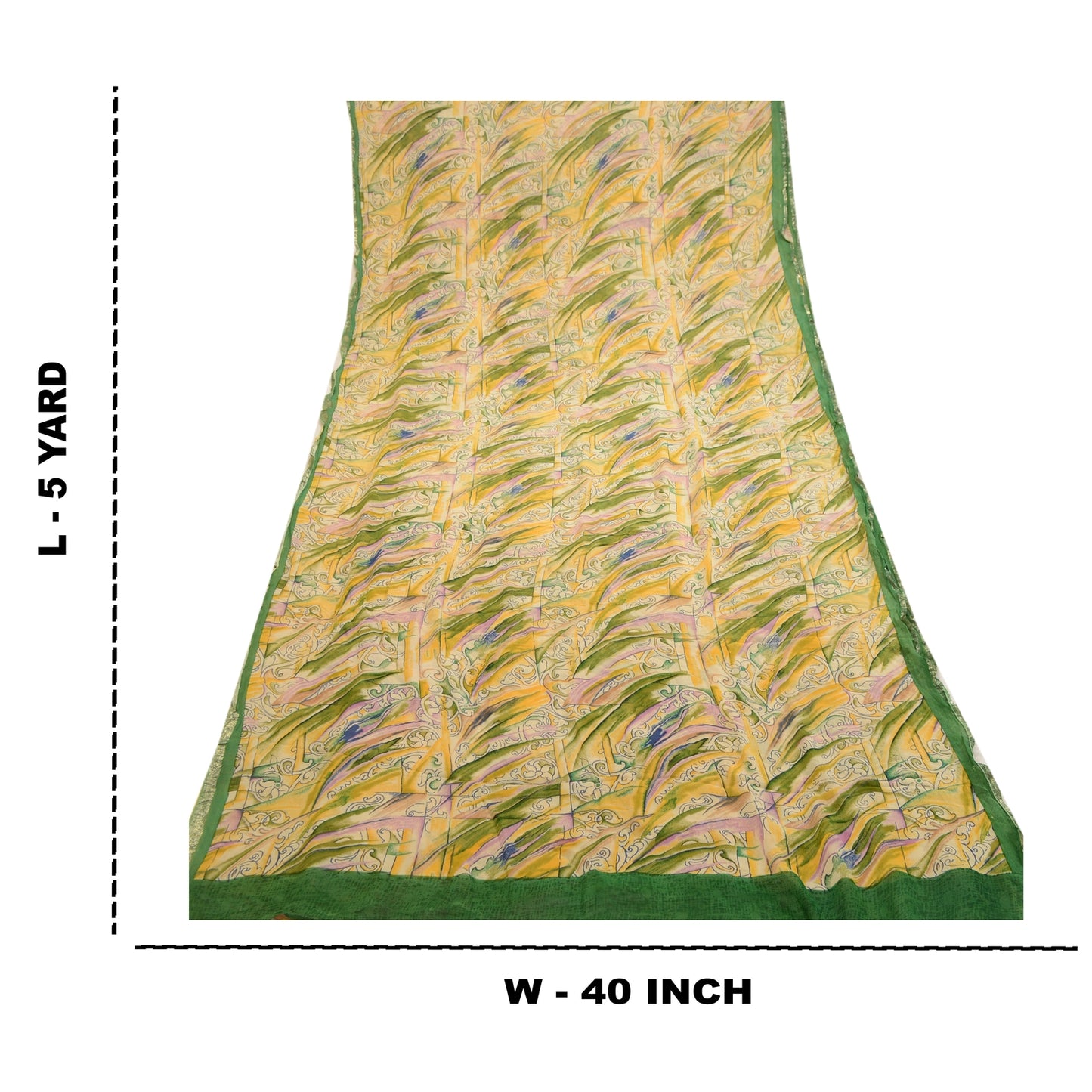 Sanskriti Vintage Multi Sarees Indian Blend Georgette Printed Sari Craft Sustainable Fabric