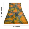 Sanskriti Vintage Saffron Tie-Dye Sarees Blend Georgette Sari Soft Craft Sustainable Fabric