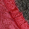 Sanskriti Vintage Black Sarees Pure Georgette Silk Printed Sari 5yd Craft Sustainable Fabric