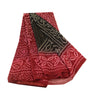Sanskriti Vintage Black Sarees Pure Georgette Silk Printed Sari 5yd Craft Sustainable Fabric