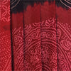 Sanskriti Vintage Black Sarees Pure Georgette Silk Printed Sari 5yd Craft Sustainable Fabric