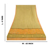 Sanskriti Vintage Green Embroidered Print Sarees Pure Georgette Silk Sari Sustainable Fabric