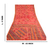 Sanskriti Vintage Red Tie-Dye Georgette Silk Saree: Printed Craft Fabric 5 Yd Create-Floral Dresses, Kaftans, Skirts, Tops