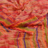 Sanskriti Vintage Red Tie-Dye Georgette Silk Saree: Printed Craft Fabric 5 Yd Create-Floral Dresses, Kaftans, Skirts, Tops