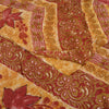 Sanskriti Vintage 100% Pure Georgette Silk Purple Printed Saree 5 Yd Floral Craft Fabric Bohemian Fabric For Dressmaking,Craft Supplies