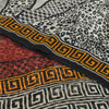 Sanskriti Vintage Sarees Dark Red Blend Georgette Printed Sari 5YD Craft Sustainable Fabric